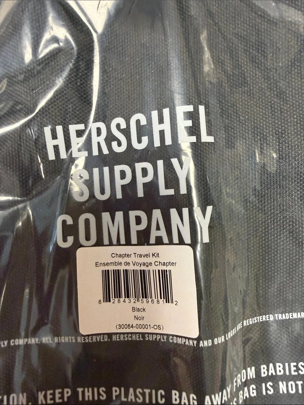 HERSCHEL SUPPLY CO CHAPTER TRAVEL KIT 5L BLACK